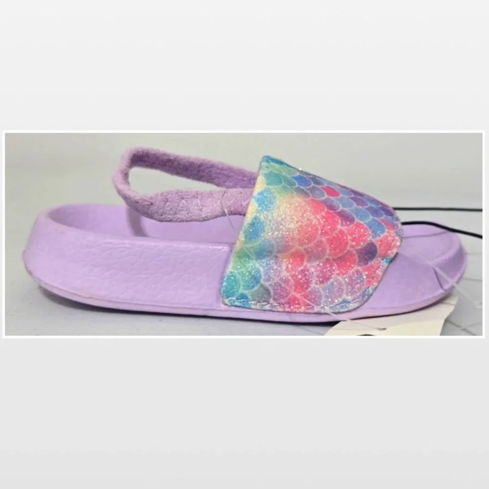 New Wave Zone Shoes Kid Size 6 7 Toddler Girls Mermaid Purple Sandal NWT